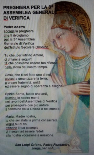 Verso l&#039;Assemblea di verifica dell&#039;Istituto Secolare Orionino